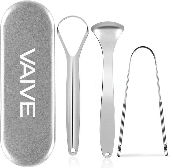 VAIVE Tongschraper Set - Tongue Scraper - Tong Schraper - Tongschrapers - Reiniger - Mondverzorging - tongborstel