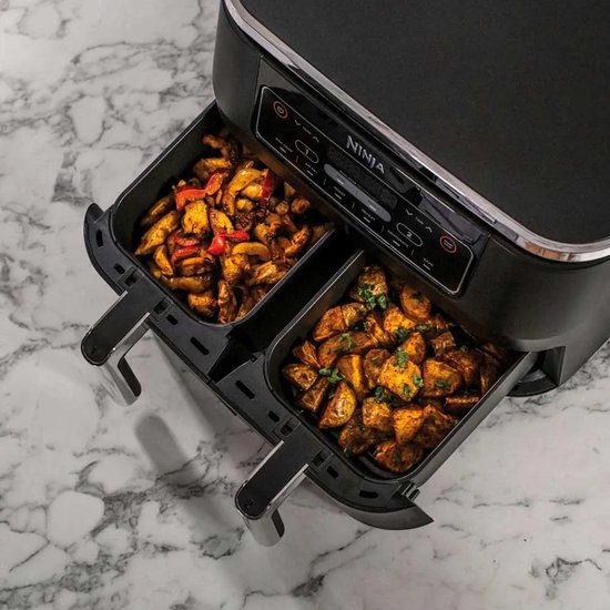Ninja Dubbele Airfryer XXL - 7.6 Liter - 2020 Model - Dual Zone Technologie - AF300EU