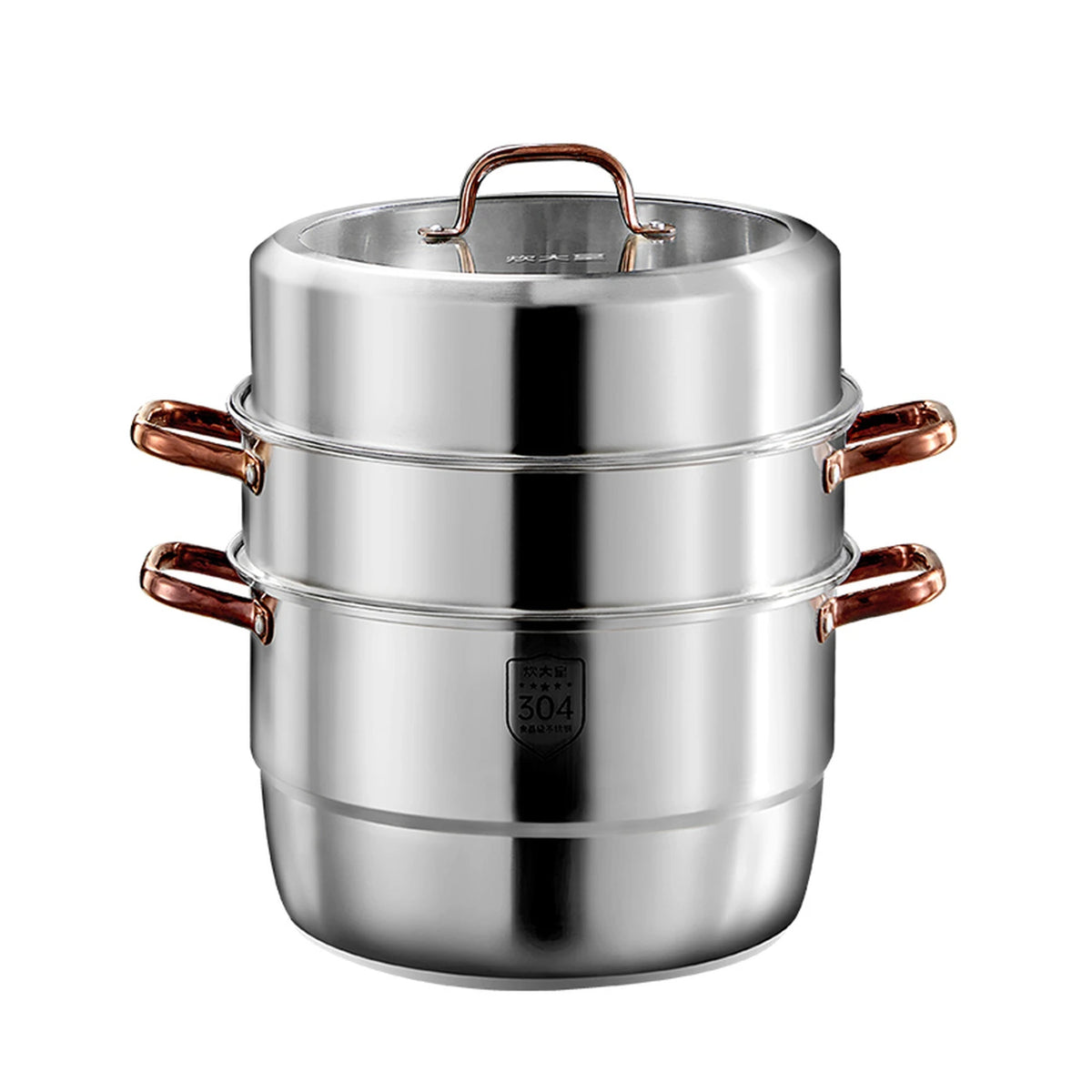 Cooker King Stoompan 3-Laags - 26 cm - 304 Roestvrij Staal - Hittebestendig