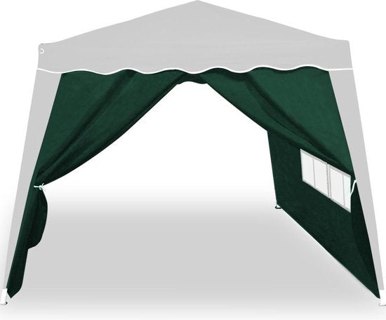 Casaria 2x Zijgevel Vouwpaviljoen Capri groen 3x3m