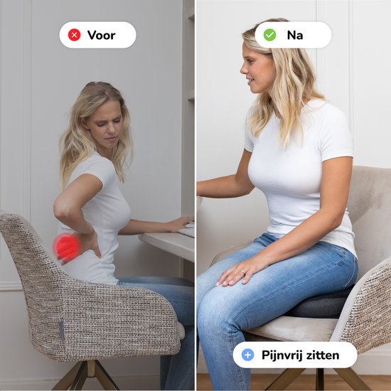 Zitkussen Orthopedisch - Donut kussen - Stuitje - Ergonomisch - Traagschuim - Voor Auto, Bureaustoel & Bank - Alyze