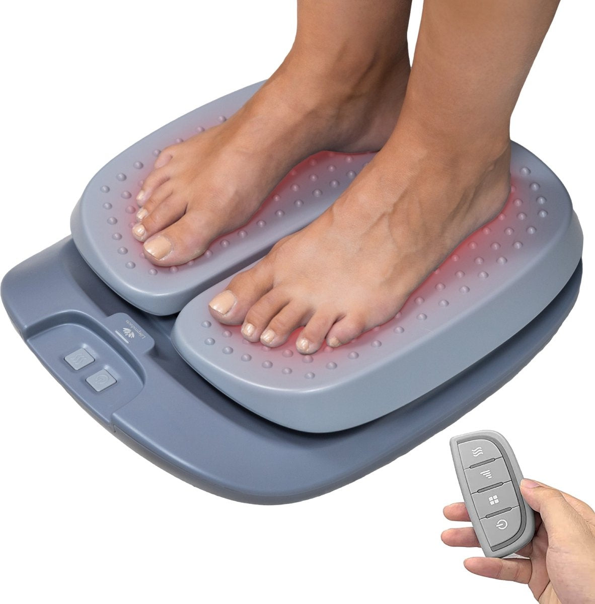 Lifeproducts Voetmassageapparaat – Verwarmend & Vibrerend – 36W – 42,3 x 33 x 11,5 cm – Grijs