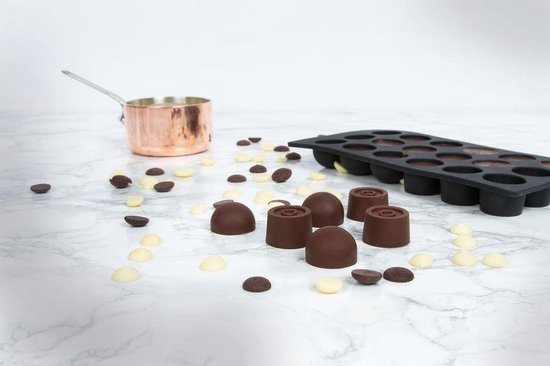 Boska Choco Bonbon DIY Set - Maak Je Eigen Bonbons - Siliconen Mal - Zwart