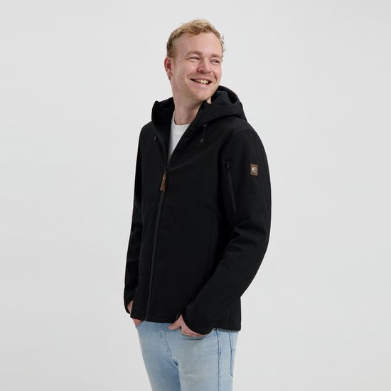 Travelin' Jack Sverre Men - Softshell Herenjas - Fleece voering - Maat L - Zwart
