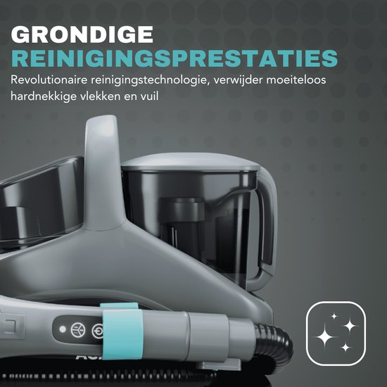 Achaté Vlekkenreiniger PRO met Stoom & Heetwater - 1300W - 1,4L