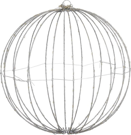 Luca Lighting Kerstverlichting Bal met Warm Witte LED Lampjes - Ø40 cm - Zwart
