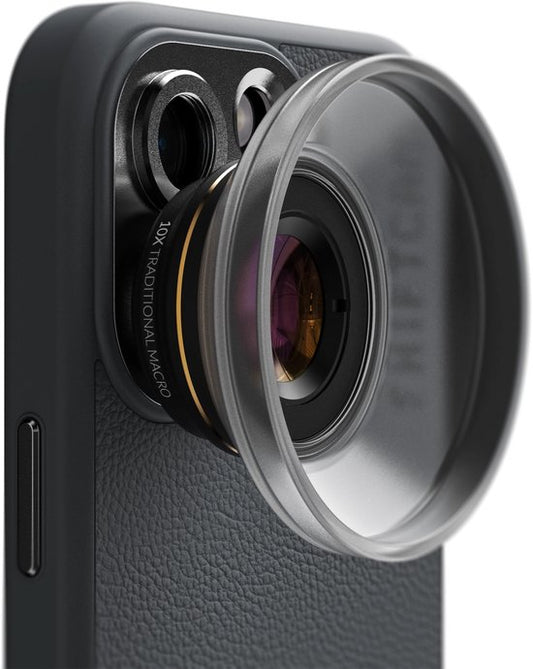Shiftcam LensUltra 10x Traditionele Macrolens – Sterk vergrote close-up shots – Scherpe focus met toegevoegde scherptediepte – Tot 25x detailopname voor extreme close-ups - Zwart