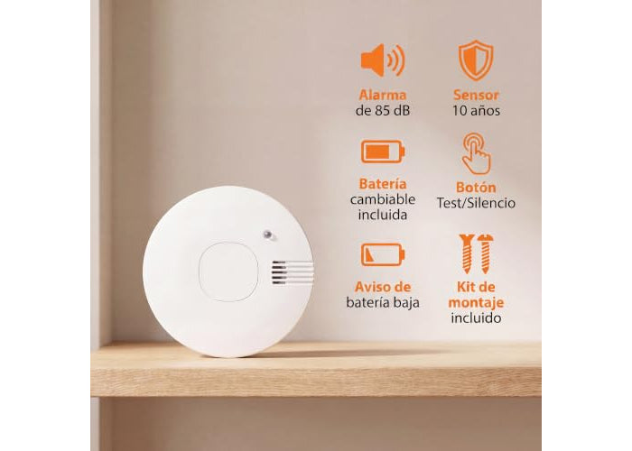 Smartwares FSM-11710 Rookmelder met Optische Sensor - Vervangbare Batterij - 10 Jaar Sensorlevensduur