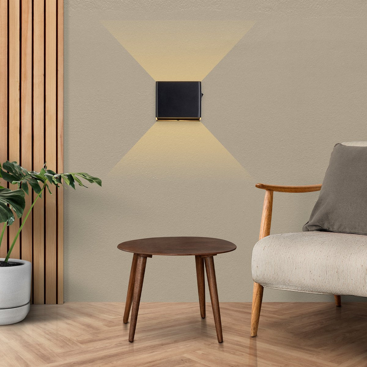 Techvavo® Oplaadbare Wandlamp Zwart - 1 Stuks - 19x4x1,8 cm - Smart Bewegingssensor - Voor Binnengebruik - USB Oplaadbaar - Draadloos - Woonkamer, Badkamer, Slaapkamer