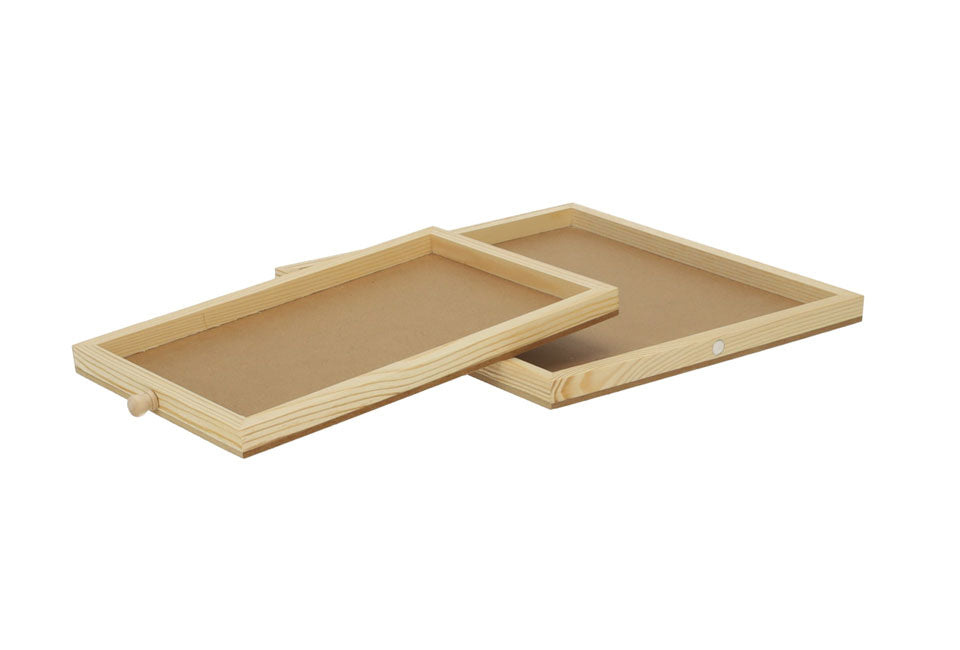 H&C Puzzelplaat met Opberglades voor 1500 Stukjes - Naturel - 87 x 66,7 x 4 cm