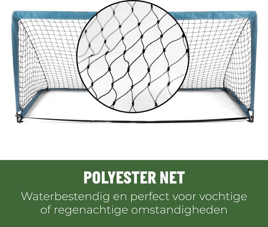 Umbro Voetbaldoel - Voetbal Goal 200 x 100 x 100 cm - Voetbalgoal Groot 1.5KG - Makkelijk te Verplaatsen - Buitenspeelgoed voor Kinderen en Volwassenen - Voetbal Training Doel - Metaal - Blauw