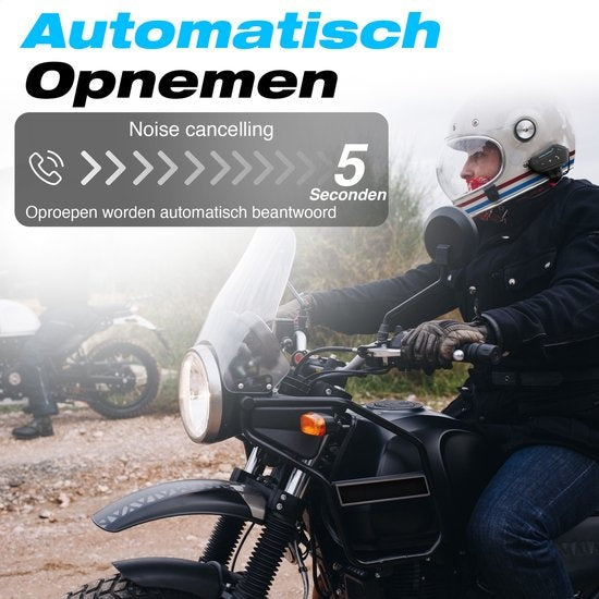 Garpex® Motorhelm headset - Bluetooth - Intercom Motor Helm - Headset - Speaker - Handsfree bellen - Eenvoudig in gebruik