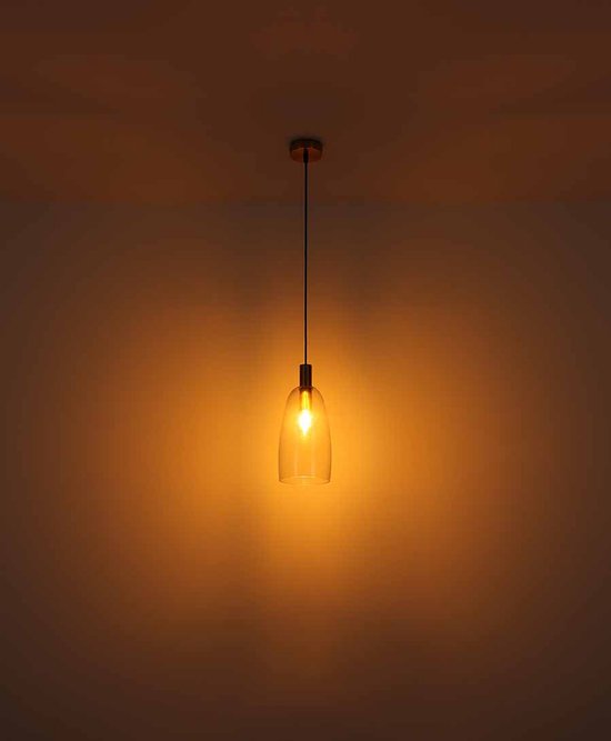 Globo - hanglamp - Garri - messing - glas - Ø 43cm - E14 - 15789-3HM