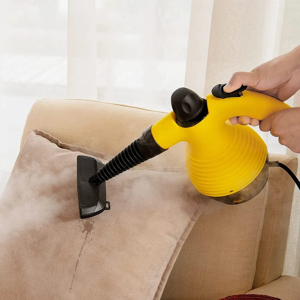 Coast stoomreiniger handheld apparaat 9-delige accessoires ingesteld en veilig ontwerp stoom schoon geel