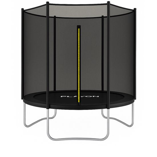 Playon Trampoline - Trampoline met Veiligheidsnet - Kinder trampoline - Ø183 cm – Inclusief randbescherming – Water en UV bestendig - Zwart