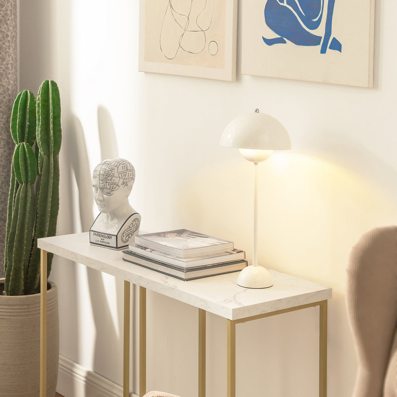 SoBuy Bijzettafel - Hoogwaardig - Ijzeren Frame -100 x 40 x 80 cm