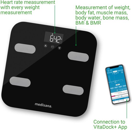 medisana BS 602 - Connect lichaamsanalyse weegschaal (WiFi)