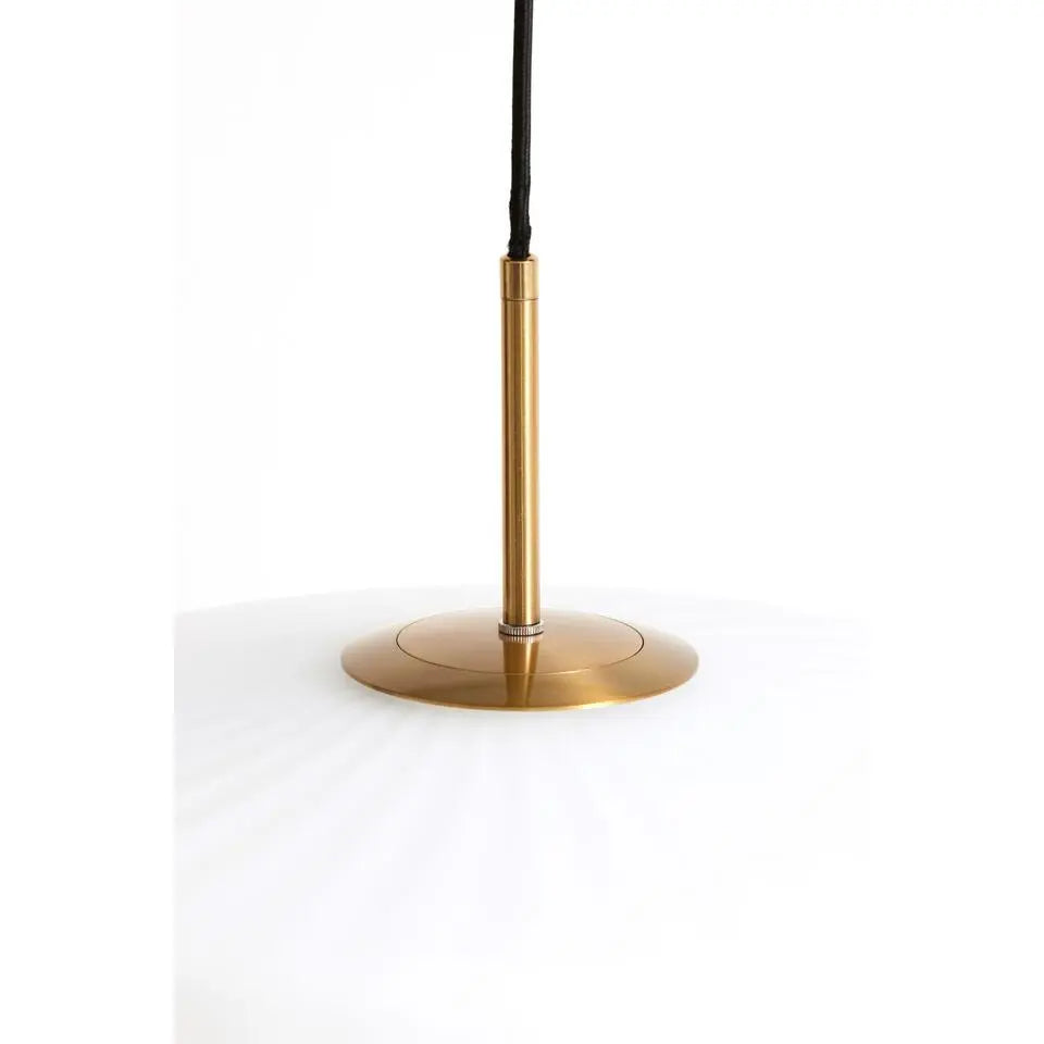 Light & Living Hanglamp Pleat Wit – Ø 40 cm – Moderne Glazen Lamp Voor Woonkamer En Hal – Industriële Stijl – Exclusief Lichtbron – E27 Fitting