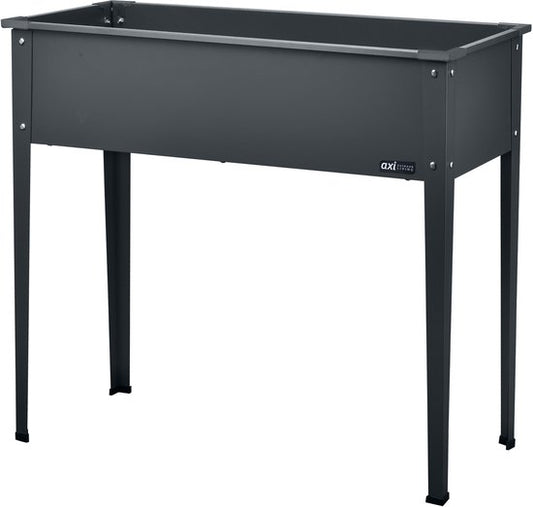 AXI Verhoogde Plantenbak van Metaal – Metalen Moestuinbak op Poten 100 x 30 x 80 cm – Met Drainage – Verhoogde moestuin – Gepoedercoat Staal – Plantenbak voor Tuin en Balkon