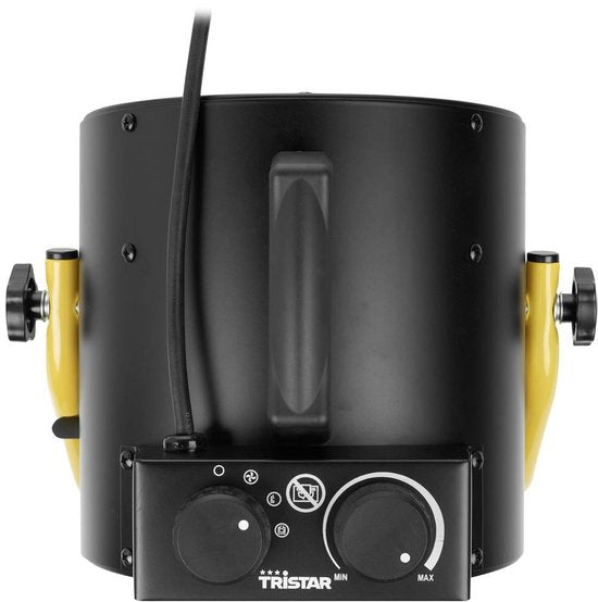 Tristar KA-5061 Industriële Kachel - 1500 W - 3000 W - 3 Standen - Regelbare Thermostaat - IPX4 Spatwaterdicht - Zwart/Geel