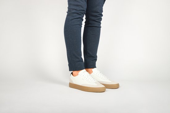 Blackstone SLATE HARPER - DG516 Wit Zwart - Sneaker (laag) - Heren - Wit - Maat: 45
