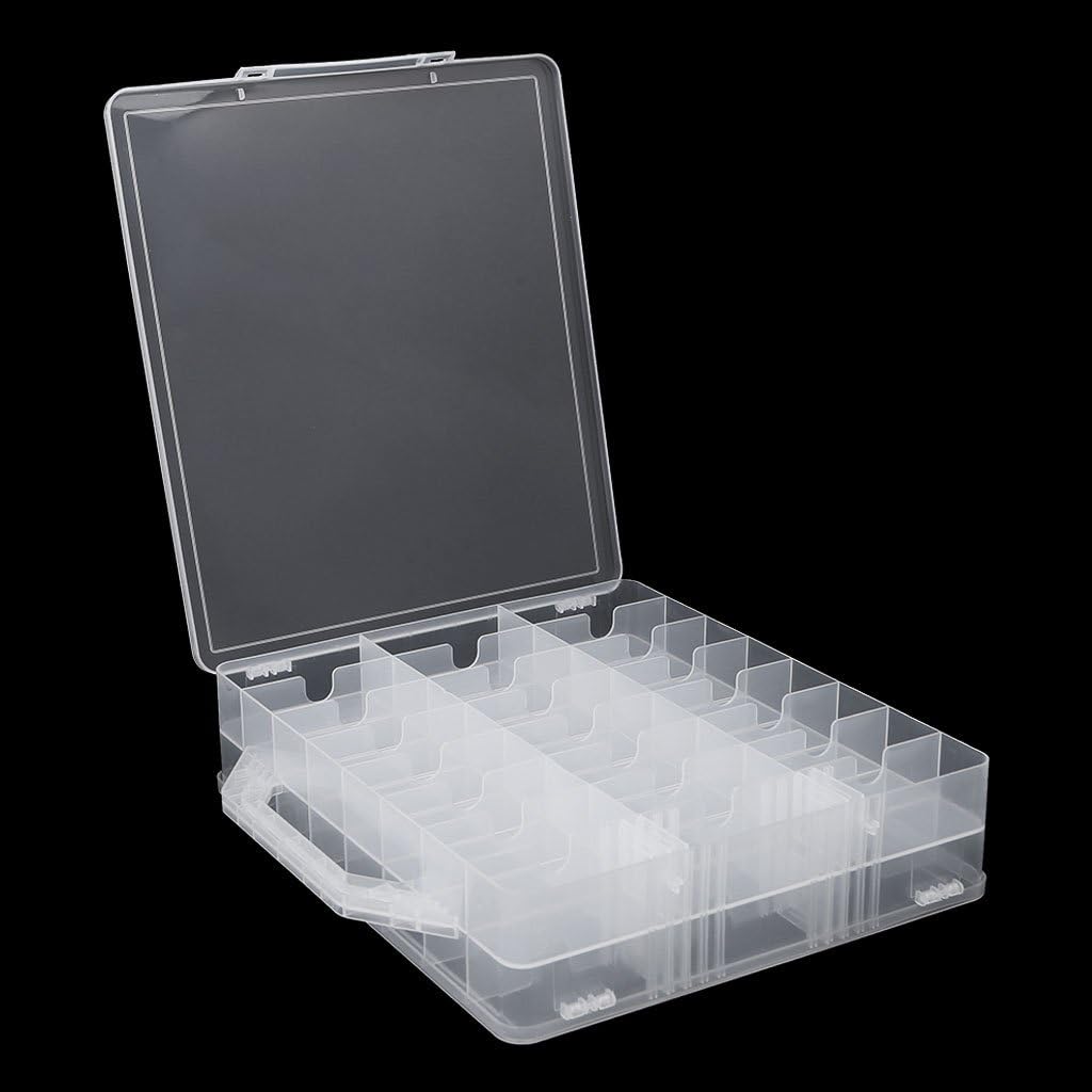 Jojobasic 48 Lattice Holder Display Container Organizer Storage Box - 48 vakjes - Transparant - 34,5x30x8 cm