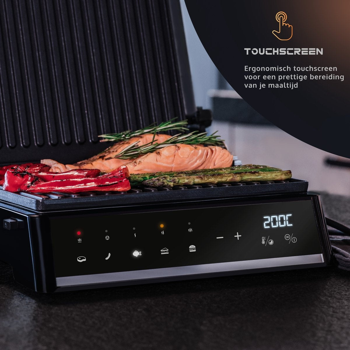 JAP Appliances Integrill – Contactgrill 2000W – Uitklapbaar – Uitneembare Platen