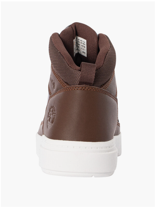 Timberland – Halfhoge Sneaker Met Vetersluiting – Maat 45.5 & Met Comfortabel Voetbed – Duurzame Rubberen Zool & Casual Stijl – Voor Heren – Medium Brown Leer