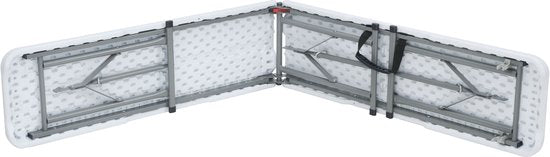 AXI Elba Bierbank opklapbaar – Wit – 183 cm – Inklapbaar – Met Handgrepen – Perfect om mee te nemen - Stalen Frame & HDPE Kunststof – Tot 320 kg – Draagbaar & Ruimtebesparend