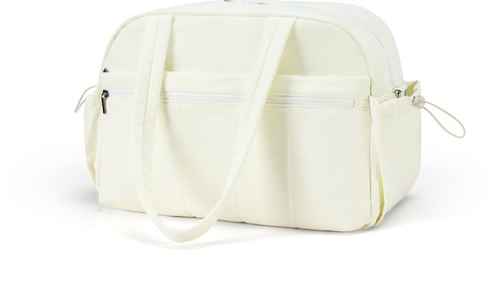 SC Weekendtas - Persoonlijk Item - Handbagage voor Ryanair en Transavia - Waterdicht en Ruim - Slimme Compartimenten - Ideaal voor Reizen en Dagelijks Gebruik - Beige