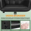 Yaheetech Ergonomische Bureaustoel met Armleuningen en Wielen - Zwart - 65,5 x 64,5 x 83-93 cm