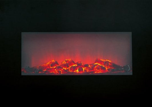 Classic Fire Elektrische Sfeerhaard Memphis - Afstandsbediening en Timer - LED Vlammen - 1800W - Zwart