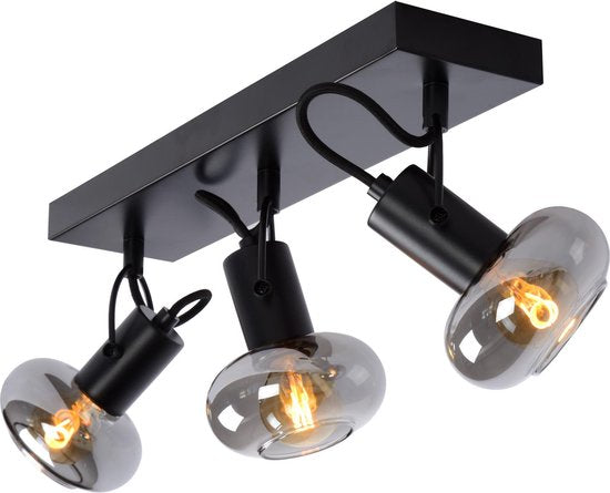 Lucide MADEE - Plafondspot (Plafondlamp) - 3xE14 - Zwart