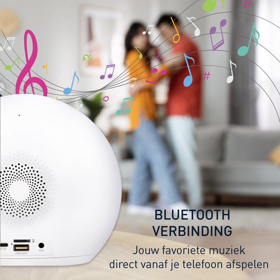 Grundig Wake-Up Light Wekker – Digitale Wekker met Radio en Bluetooth – Lichtwekker met LED-Display – Wake up Light - Wit