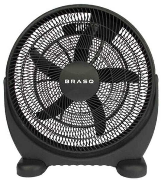 BRASQ Vloerventilator - 50 cm - Zwart - 3 snelheden - Ventilator Staand - Verstelbaar - 90 Watt