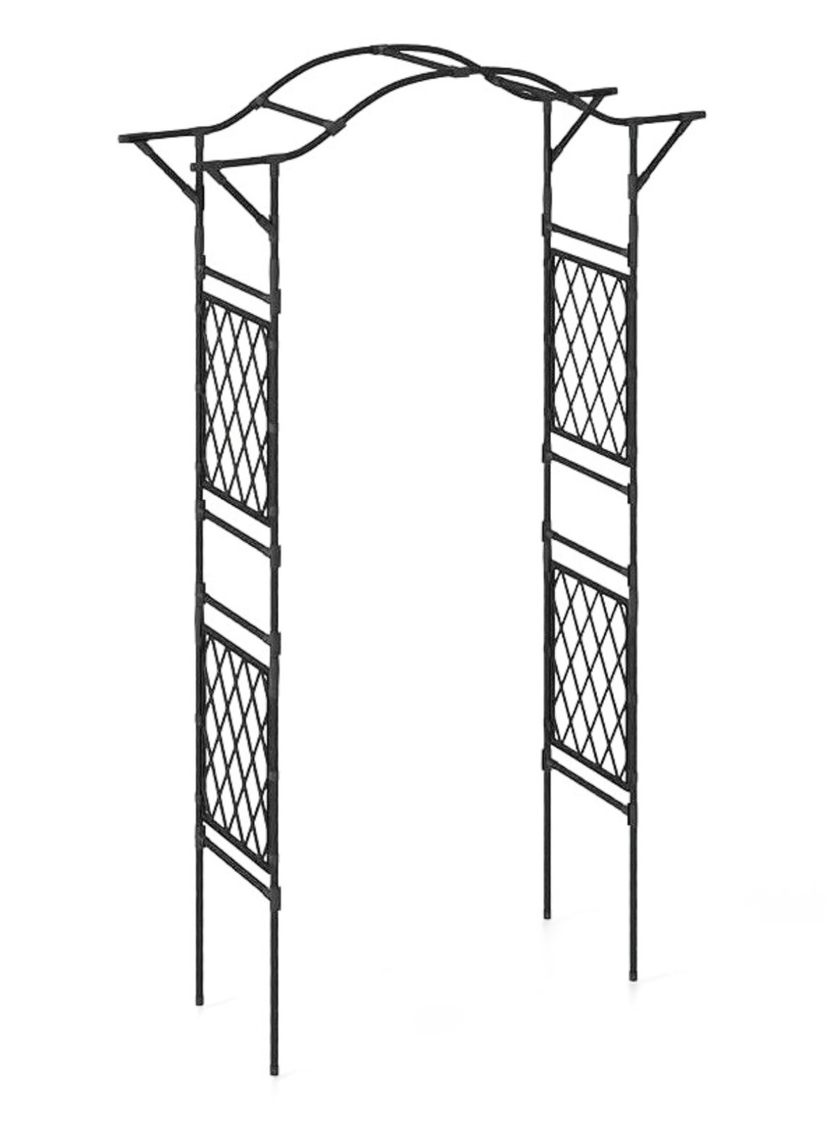 Coast Rozenboog metaal - klimrek voor tuinplanten - poortboog - zwart - 170 x 39 x 210 cm