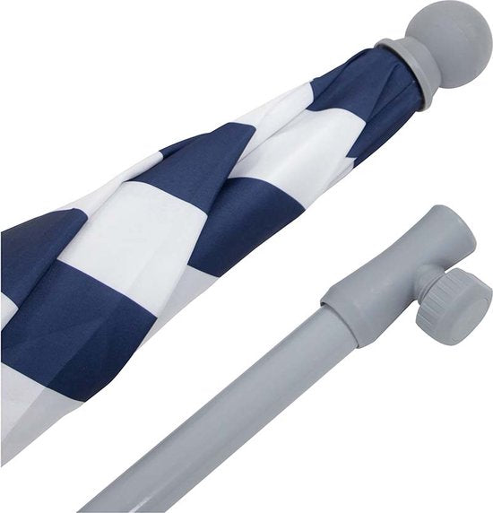 Bo-Camp - Parasol - Strand - Met knikarm - Gestreept - Ø 165 cm