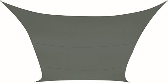 Perel Schaduwdoek, waterafstotend, 5 x 5 m, 160 g/m², polyester, vierkant, groengrijs