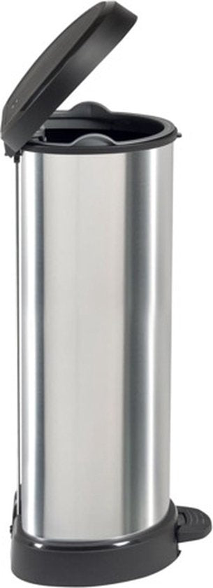 Curver Decobin - Prullenbak - 40 liter - Zilver Metallic