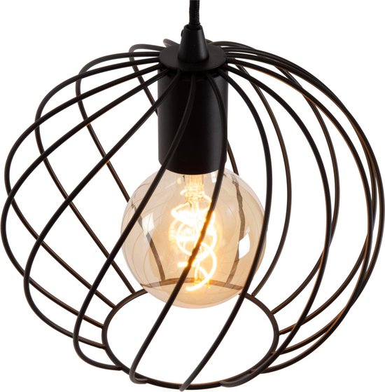 Lucide DANZA - Hanglamp - Ø 50 cm - 3xE27 - Zwart