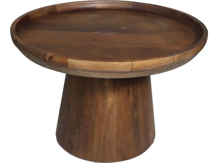 Boox Bijzettafel Drum - Mangohout - Matt Bruin - 60 x 60 x 40 cm