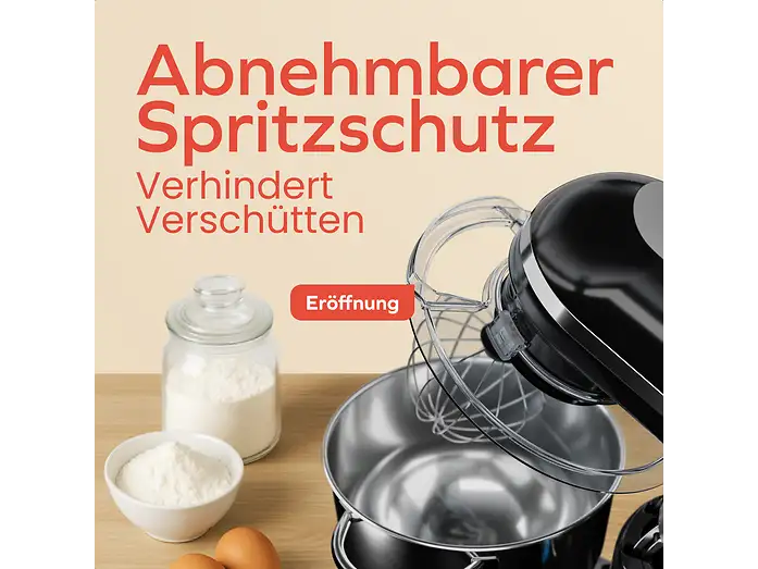 KitchenBrothers KB694 Keukenmachine 6,2L - 2000W - 6 Snelheden/Pulse - Zwart