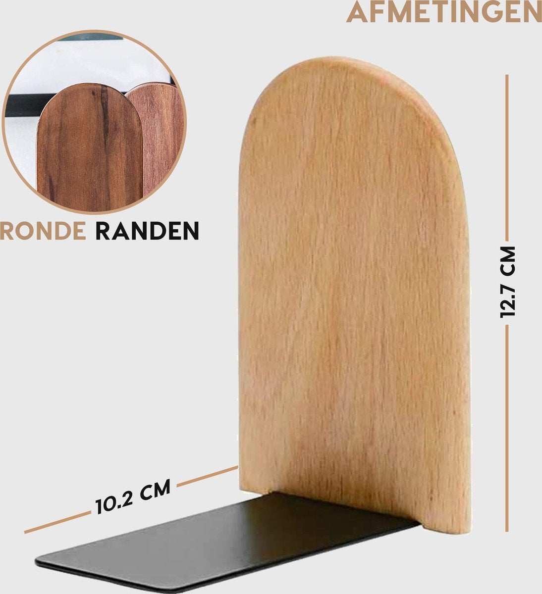 MATTI® - Boekensteun - Boekenhouder - Boekenstandaard - Boekensteunen - Set van 2 - Beukenhout