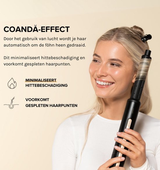 MAE® Airstyler II - Föhnborstel & Krulborstel - Krultang 5 in 1 Multistyler - Hairwrap - Haarstyler
