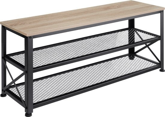 tectake - Schoenenrek Blackpool - schoenenkast - industrial light - 101 x 30,5 x 45,5 cm - 404290