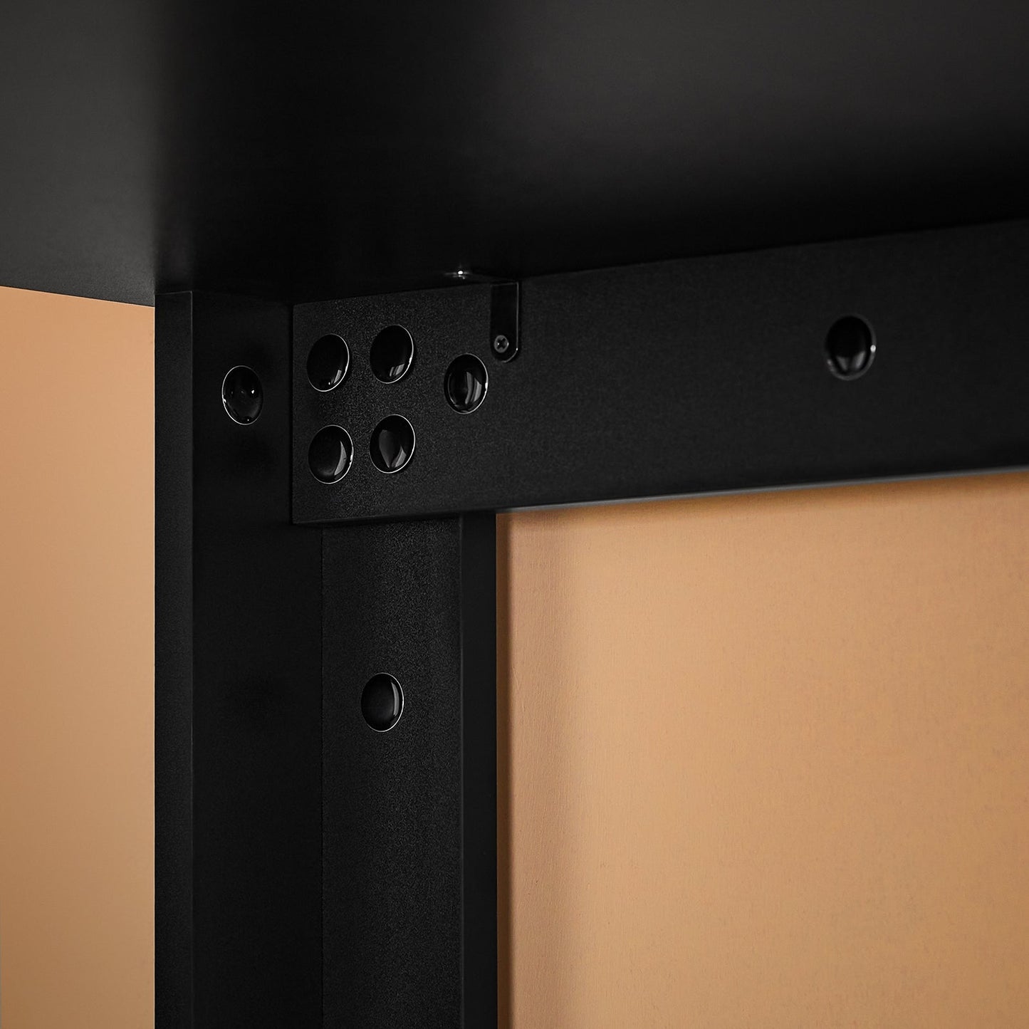 SoBuy FWT17-II-SCH Hoge Keukentafel – Staande Bartafel met Opbergrekken voor Kleine Ruimtes – Zwart – 112 x 57 x 106 cm