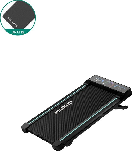 Dreaver Climb - 2 in 1 Loopband Inklapbaar 6KM/U - Inclusief App & Accessoires - Hardloopband - Treadmill - Wandelband - Walking pad - Voor Thuis