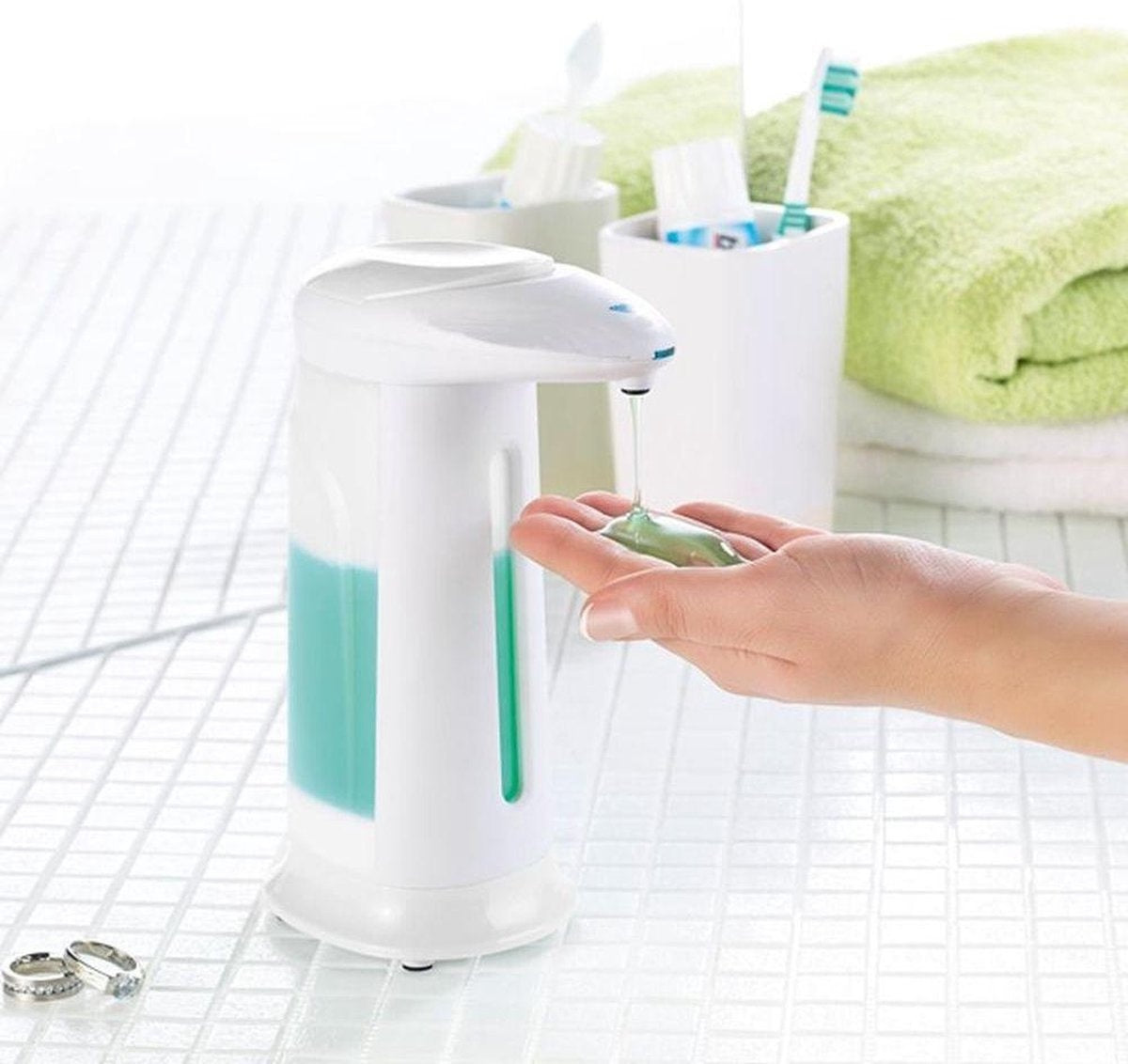 Zeepdispenser met sensor 330 ml - automatische zeeppomp met infrarood bedieningssensor