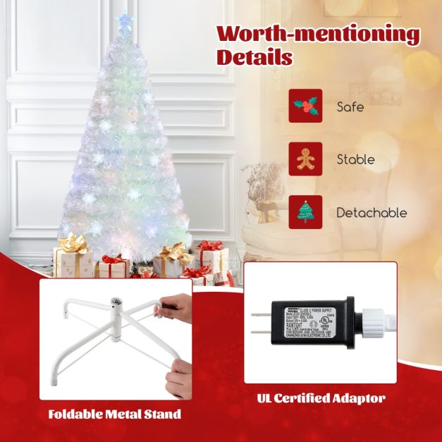 Coast Kerstboom - LED - Glasvezel - Incl. L-gecertificeerde Adapter - 180x79cm - Wit