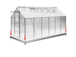 Gegalvaniseerde Kasbasis/Kasvoet - 12X6 Meter